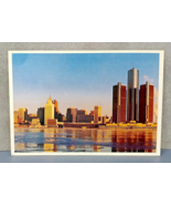 Detroit MI Skyline at Sunrise from across the River Windsor Ontario Cana... - £6.23 GBP