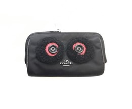 Nwt Coach F22784 Cosmetic Case 17 In Bear Print Wallet Purse Hand Bags Black - £15.67 GBP