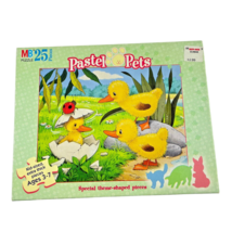 Vintage Milton Bradley Puzzle Pastel Pets 25 Pieces Ages 3+ Duck Babies Hatching - £18.93 GBP