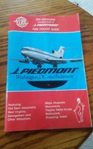 VTG Piedmont Airlines Pocket Guide Washington DC &amp; Baltimore Tips Magazine - £12.53 GBP