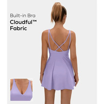 Halara Cloudful Crisscross Side Pocket 2-Piece Barre Ballet Dance Dress Purple L - £22.57 GBP