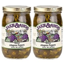 Jake &amp; Amos, Amish Style, Jalapeno Peppers (Sliced), 2 - 16 Oz. Jars - £21.76 GBP