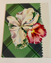 Greeting Card Birthday Flowers Fold Out  USA Vintage 5010 #1950s Numbere... - $8.23