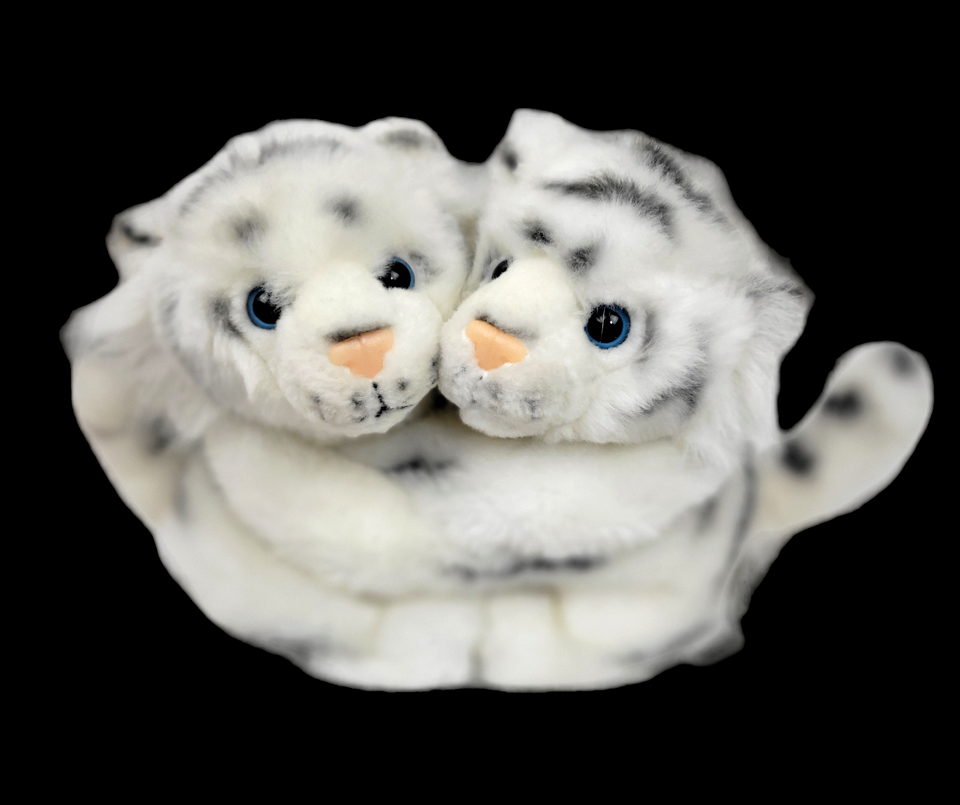 Fiesta Best Friends FurEver White Bengal Tiger Cubs Hugging Plush Stuffed Animal - $16.99