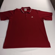 Adidas RN#88387 Men's Red Cotton Blend Short Sleeve Polo Shirt Size Large image 8