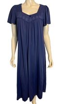 NWT Miss Elaine Essentials Navy Short Sleeve Nightgown - $28.49