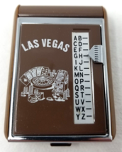 Phone Book Index Mechanical Las Vegas Metal 1970 Brown Hong Kong - $18.95