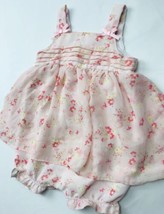 Fao Romper Baby Vintage 9 Mos Floral Rare Chiffon Ruffled Dressy One Pc ... - £37.85 GBP