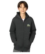 Quiksilver Boys Girls Hoodie Black Full Zip Plush Lined Active Long Sleeves - $835.08 MXN