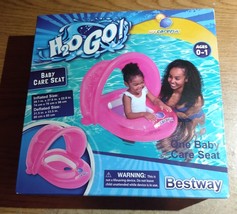 H2O Go! PINK Baby Care Seat Pool Float 50+ UPF Protection Detachable Sun Shade - £5.97 GBP