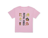 Disney Girls Princess Royal Vibes Graphic T-shirt, Pink Size L/G (10/12) - $16.82