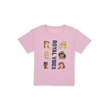 Disney Girls Princess Royal Vibes Graphic T-shirt, Pink Size L/G (10/12) - £13.41 GBP