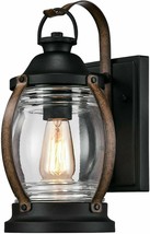 Retro Wall Sconce Light Fixture Lantern Vintage Outdoor Exterior Glass M... - £60.35 GBP