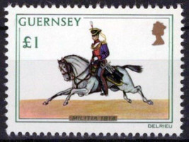 ZAYIX Guernsey 110 MNH Military Uniforms Militia Horses 092023S200M - £1.99 GBP