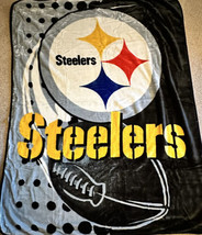 Northwest  NFL Marque Printed Fleece Throw 50” X 60”  - Pittsburgh Steelers - £15.78 GBP