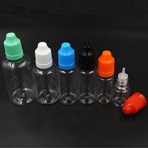 Bluemoona 20 Pcs - 50ml Empty Plastic Dropper Bottles Squeezable e-juice... - £9.23 GBP