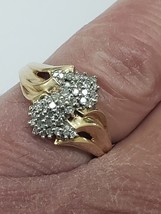 Estate Vintage   10k Yellow Gold .75cttw Diamond ring,1960&#39;s - £563.54 GBP