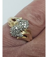 Estate Vintage   10k Yellow Gold .75cttw Diamond ring,1960&#39;s - £558.32 GBP