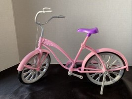 Mattel Barbie Pink Bicycle With Purple Seat &amp; Kickstand - $8.59