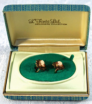 Vintage L’Fonts Ltd. Genuine Shell Cameo Earrings 12K Gold Filled Origin... - £31.85 GBP