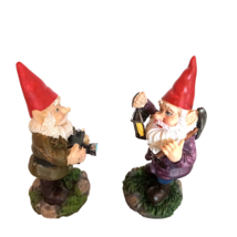 Gnomes Miniatures Figurines Camara Lantern 3 1/4&quot; Summer Garden Figurine Set 2 - £12.46 GBP