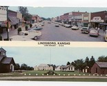 Lindsborg Kansas Postcard Little Sweden USA Downtown West Kentuck  - $11.88
