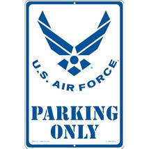 U.S. Air Force Emblem Parking Only Sign 12&quot; x 18&quot; - £21.73 GBP