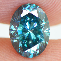Loose Oval Shape Diamond Fancy Blue Color Real Certified Enhanced 1.00 Carat VS2 - £1,152.41 GBP