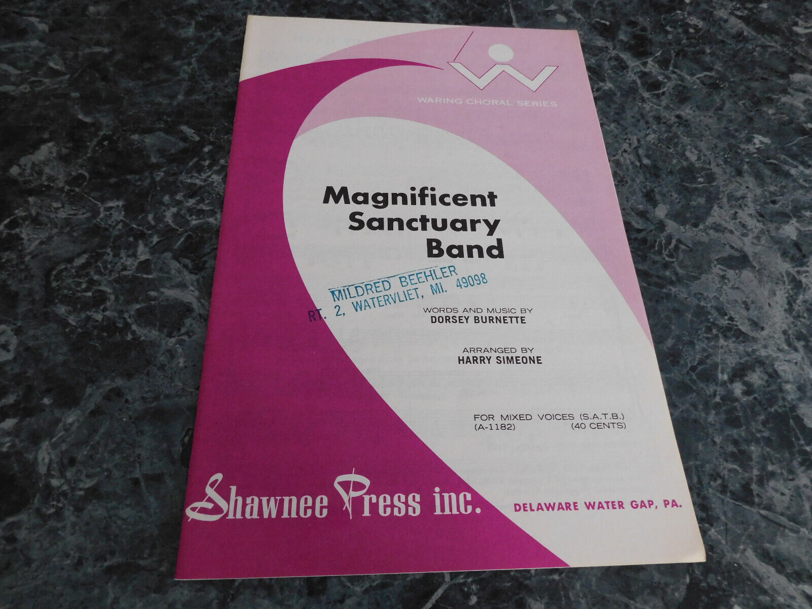Magnificent Sanctuary Band by Harry Simeone SATB - $2.99