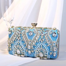   Rhinestone Clutch Bags Exquisite Female clutches s Beaded Chain Handbags Weddi - £73.54 GBP