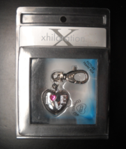 Xhilaration Key Chain 2001 Love Covered Clip Watch Red Clear Sparklies Sealed - £7.85 GBP