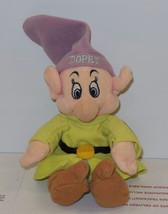 Disney Store Exclusive Snow White Dopey Dwarf 6&quot; Bean Bag plush toy RARE HTF - £7.72 GBP