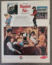 PEPSI Cola ~ Vintage ~ 1967 ~ Classic ~ Look Magazine Advertising ~ 10&quot; ... - $22.44