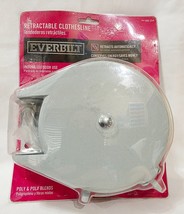 Everbilt RETRACTABLE CLOTHESLINE Grey Poly Blends Indoor Outdoor 20 ft 6... - $28.00