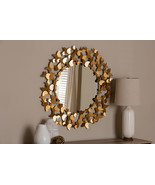 Adra Antique Gold Finished Butterfly Accent Wall Mirror - $4,815.08 MXN