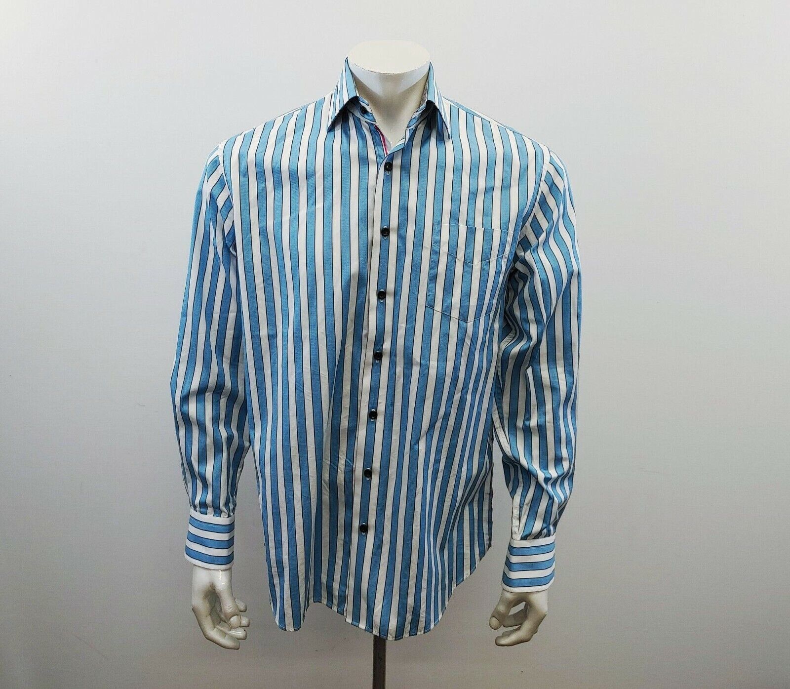 Primary image for ARNOLD ZIMBERG HOLLYWOOD Men's Coordinating Cuffs Button Up Shirt Size 15.5 Whit