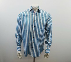 ARNOLD ZIMBERG HOLLYWOOD Men&#39;s Coordinating Cuffs Button Up Shirt Size 1... - $12.85