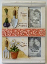 Photo Frame Special Friends Then &amp; Now 45 x 70mm Picture Flower Garden P... - $11.27