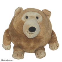 Goof Ballz Bailee The Bear Round Brown Tan Plush Stuffed Animal 2012 6&quot; - £19.91 GBP