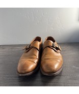 Allen Edmonds Garner Monk Strap Light Brown Leather Men&#39;s Dress Shoes Si... - $54.53 CAD