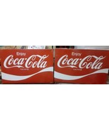 2 Large Vintage Coca Cola  metal sign. Drink Coca-Cola 36x24 slogan Rare... - £590.55 GBP
