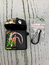 Cartoon Case for Ear Bud with Keychain Cool Shark Backpack - $14.25