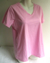 Lands End Relaxed Pink Supima Pima Cotton Top Med 10-12 Made in PERU Lan... - $17.10