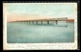 Vintage Paper Postcard 1906 Cancel Canada to US Montreal Victoria Jubilee Bridge - £8.51 GBP