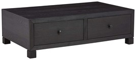 Foyland Black - Cocktail Table With Storage - $439.99