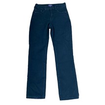 NYDJ Straight Jeans Size 4 Black Lift Tuck Tech Womens Denim Stretch Blend 26X30 - £17.40 GBP