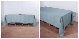 SALE Dusty Blue 72x120 RECTANGLE POLYESTER TABLECLOTH Wedding Catering S... - £28.19 GBP