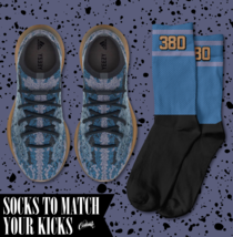 STRIPES Socks for YZ 380 Covellite Covelite Foam Runner 350 500 700 T Shirt - £16.18 GBP
