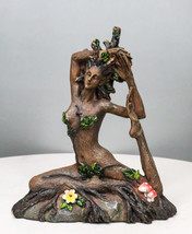 Greenwoman Gaia Dryad Tree Ent Earth Goddess Yoga In Pigeon Pose Zen Fig... - $23.99