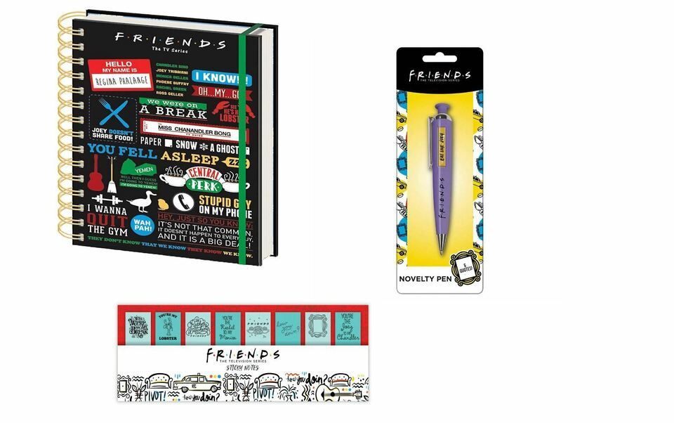 Primary image for FRIENDS BLACK A5 Notebook, Sticky Notes and Pen Set